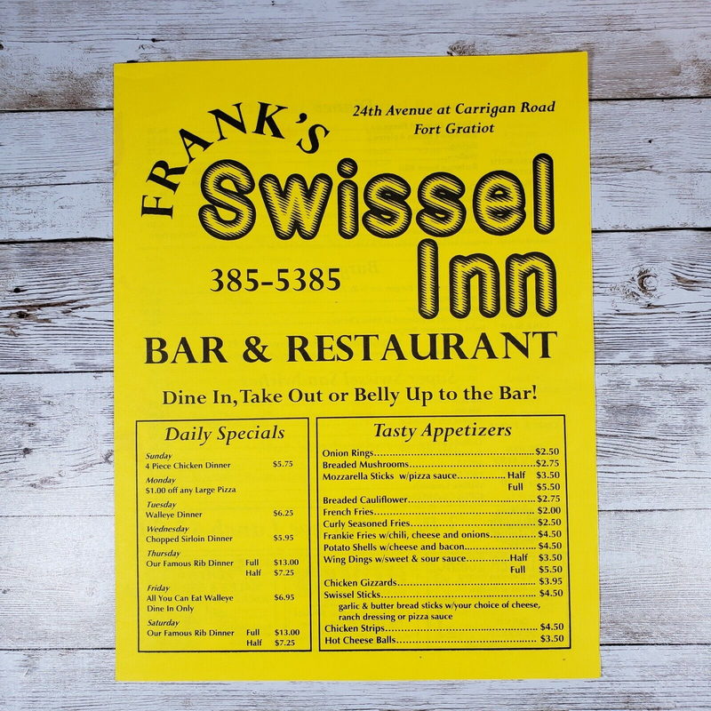 Swissel Inn - Menu (newer photo)